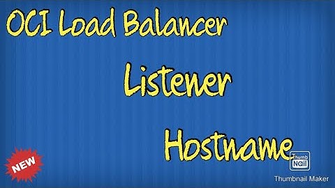 OCI LOAD BALANCER!
