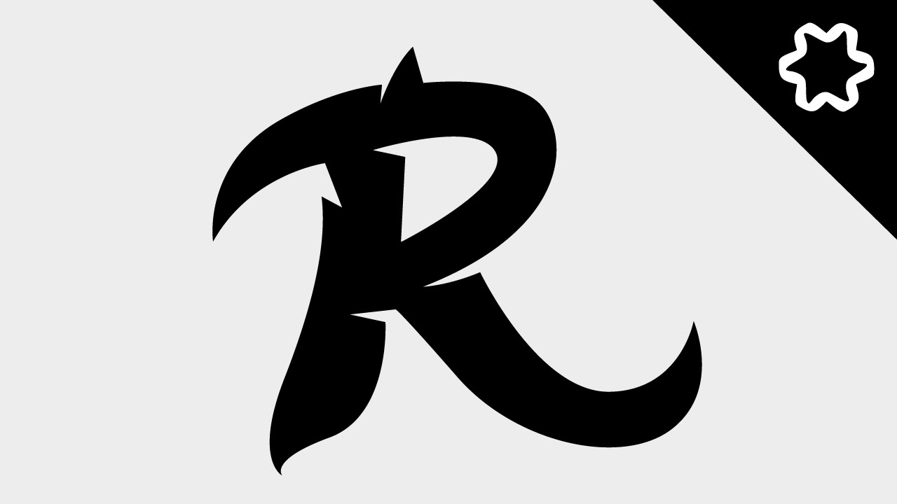 Custome Letter Logo Design Tutorial In Adobe Illustrator Cc How To Custom Letter R Logo Design Youtube