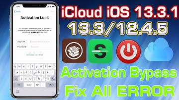 iCloud Bypass [iOS 13.3/13.3.1/12.4.5]All iPhone iCloud Lock Just 1Click Fix All ERROR/Sync Apple ID