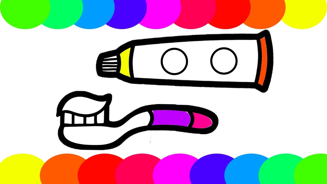 Drawing brush and tooth paste for kids | Drawing for kids | @art and colors planet