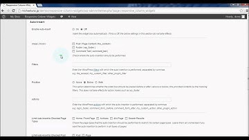 Responsive Column Widgets Tutorial: Auto Insert Step 1 - Add Widgets And Display Them in Posts