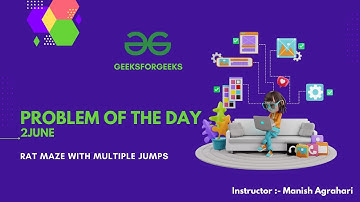 Rat Maze With Multiple Jumps | POTD | GFG