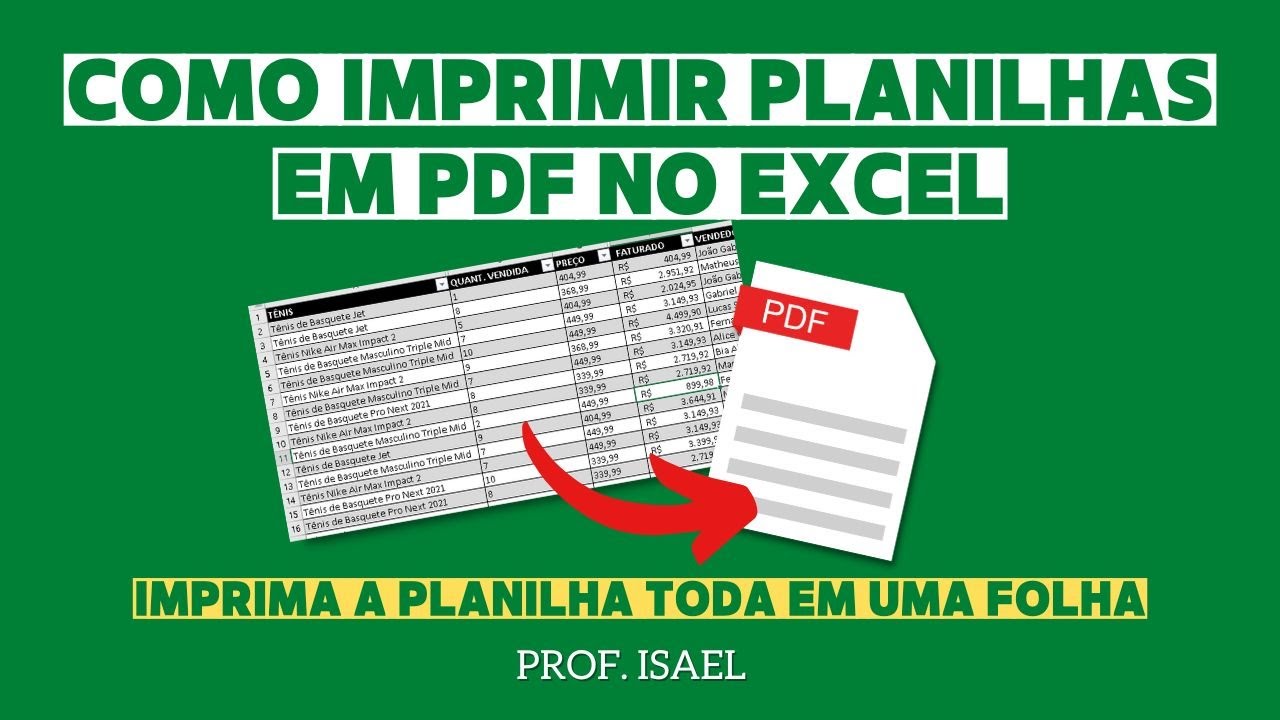 COMO IMPRIMIR EXCEL EM PDF OU NA IMPRESSORA - DIMENSIONAR TABELA PARA ...
