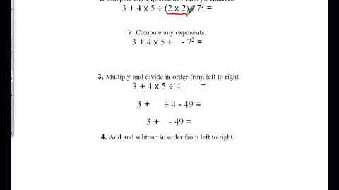 Accentuate the Negative - Problem 4.1 Order of Operations