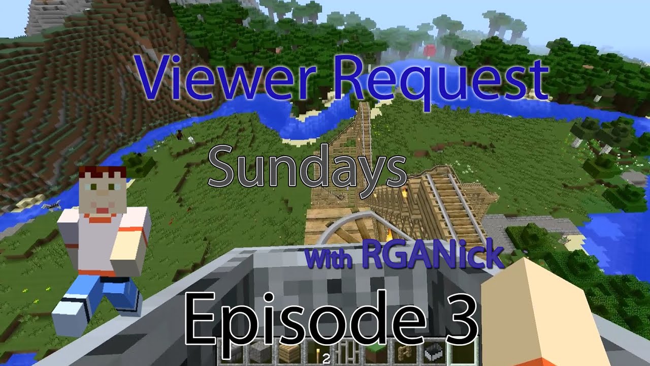 Minecraft Wooden Roller Coaster - Sunday Funday Episode 3 - YouTube