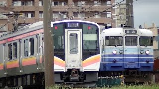 E129系と115系の離合 信越本線441Mと434M