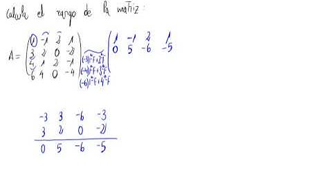 Rango de una matriz (operaciones elementales)