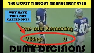 Dumb Decisions: The WORST Timeout Management Ever (Vikings @ Seahawks- 1978)