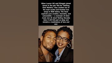 D’Angelo and Lauryn Hill created a love song so timeless it still gives chills! #laurynhill #dangelo