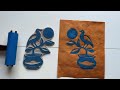 Calming Relief Print Process | Stamp Carving | Relaxing Linocut | Satisfying Art | No Talking