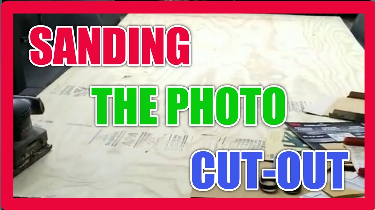 Large Christmas Props: Sanding the photo prop with face cut outs. - YouTube