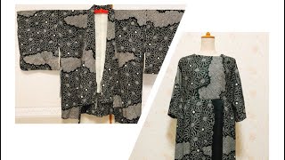 着物リメイク】羽織から作るティアードワンピースTiered dress