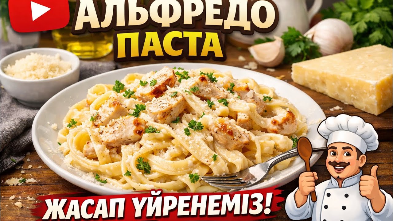 Альфредо паста дайындау 😍 Оңай рецепт #рек #рекомендации #альфредо 