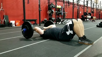 Floor E-Z Bar Rolling Triceps Extension