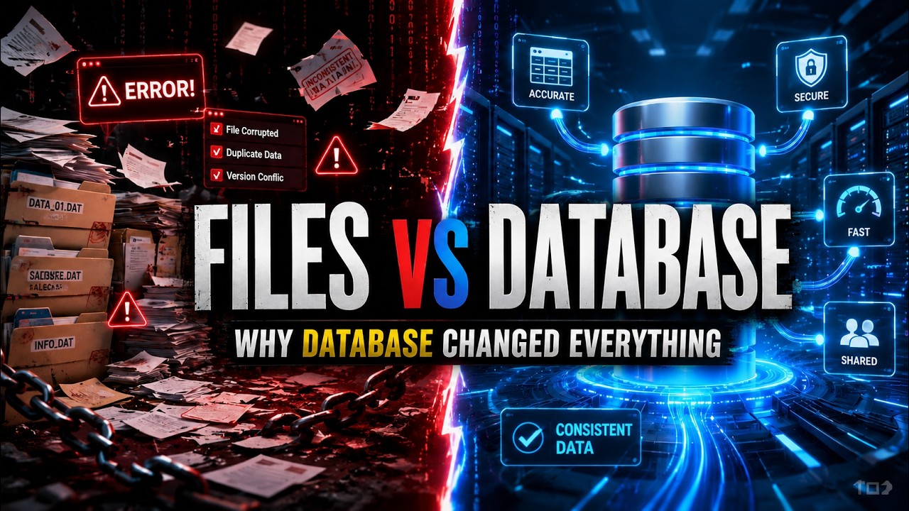 1- طريقة تخزين الداتا: File-Based System vs Database Explained Simply ...