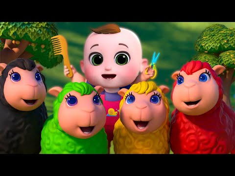 Baa Baa Colour Sheep 🎨 More Nursery Rhymes & Kids Songs | Learn Colours, Numbers | Joyful Jingles