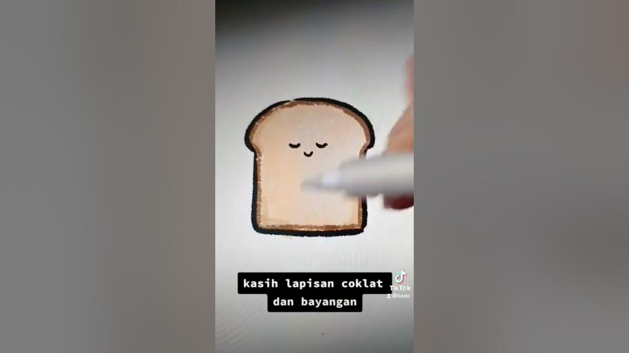 TUTORIAL GAMBAR ROTI TAWAR UNYU DAN LUCU [ CEPAT DAN MUDAH ] #drawing #tutorial #art #doodle #gambar