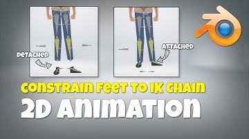 Lock Foot to IK Chain for the legs. Basic Rigging tutorial. Blender Grease Pencil tutorial.