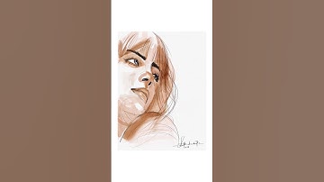 Digital art 😍 BILLIE EILISH #shorts