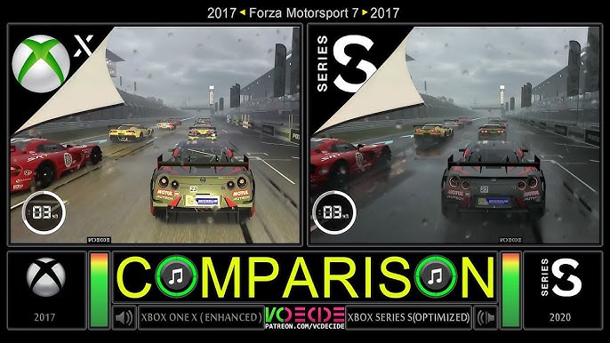 Forza Motorsport 7 - Xbox One S vs Xbox One X - 1080p Graphics Comparison -  YouTube