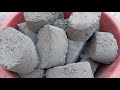 Asmr earthy dusty gritty cement glasses  ovals floor clay pot  water whole dip smashingmixing