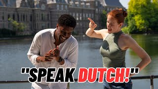 Dutch Teacher FORCES American To Speak Dutch For A Day! @learndutchwithkim