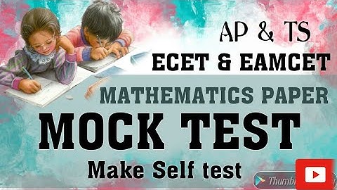 Ap Ecet & Eamcet //Ts ecet and eamcet // model question paper//Mathematics //mocktest//Ecet model