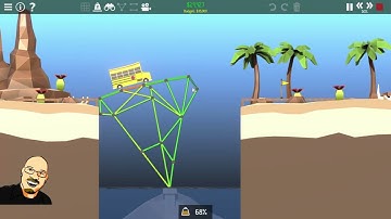 Poly Bridge 2: Level 4-09 Tipping Tower - A mathematician builds a cheap bridge