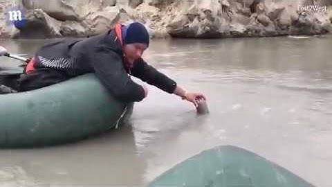 Scientists take gas samples from giant exploding Arctic craters