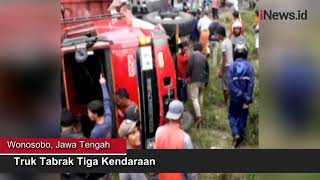 Truk Tabrak Tiga Kendaraan Di Wonosobo
