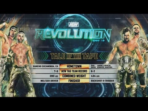AEW Revolution Adam Page & Kenny Omega vs The Young Bucks highlights