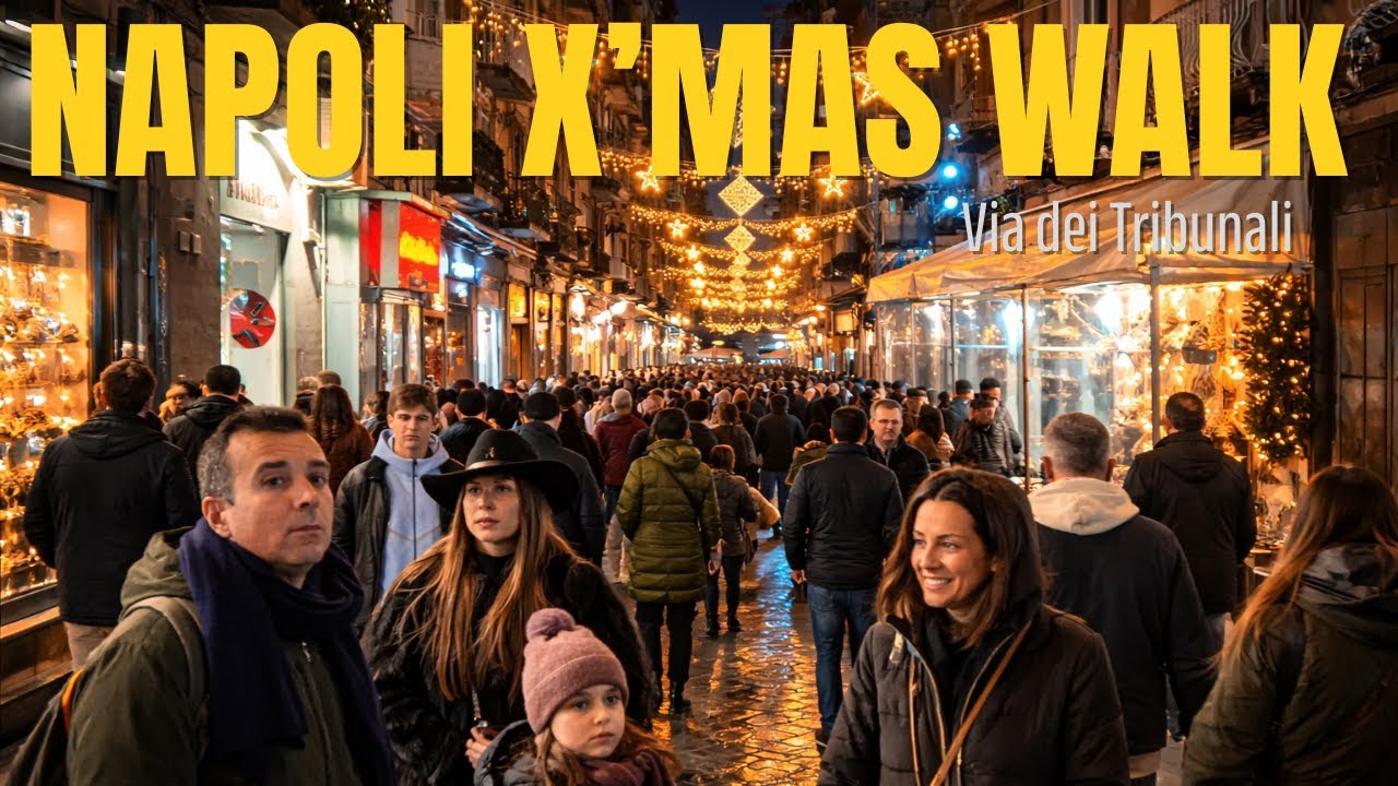 Esplora Napoli a Natale: Da Piazza Bellini a Castel Capuano – Tour Virtuale in 4K