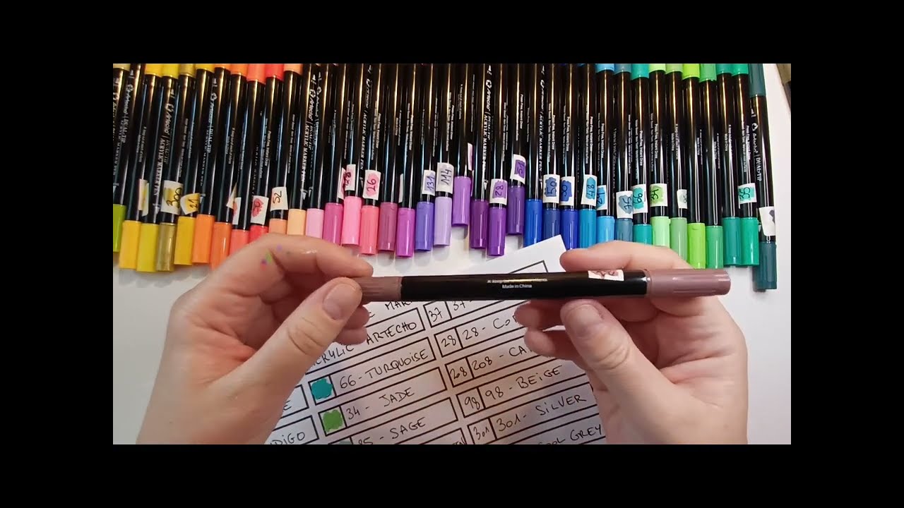 Nuancier ARTECHO - Marqueurs acryliques à double pointes 🌈