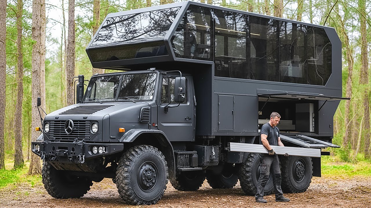 Man Spends 1000 Hours Transforming Military Truck Into Amazing CAMPER! by ‪@roamingventures