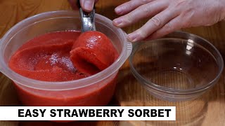 Easy Strawberry Sorbet Recipe