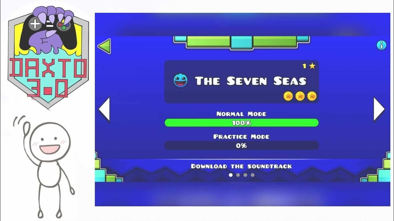 Geometry dash meltdown The seven seas all coins - YouTube