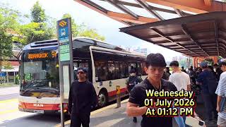 SMB1347D Sv 965. Departing Opp Yishun MRT Stn. MAN A22 Euro 5 (Batch 2) SD Bus. 01/07/26. SMB1347D Sv 965. Departing Opp Yishun MRT Stn. MAN A22 Euro 5 (Batch 2) SD Bus. 01/07/26.