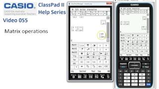Celebrity ClassPad Help 55 - Matrix Operations Wealth
