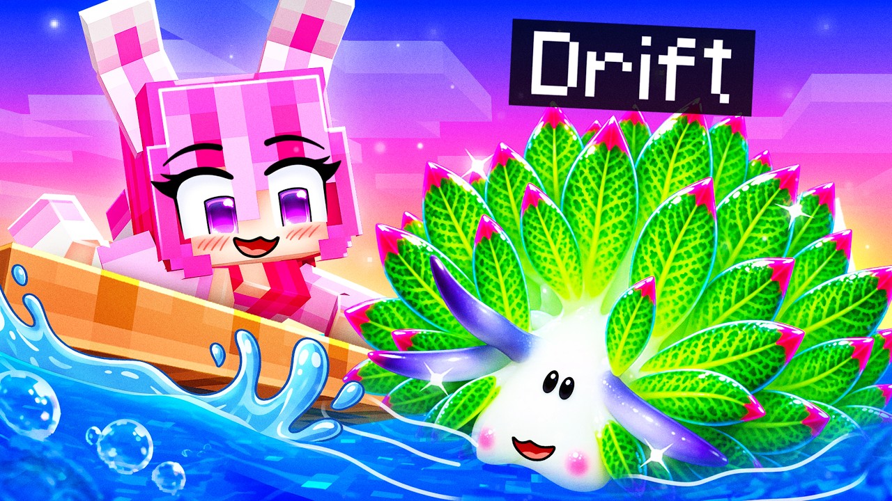 I Pretended to be BABY LEAF SHEEP on a One RAFT!