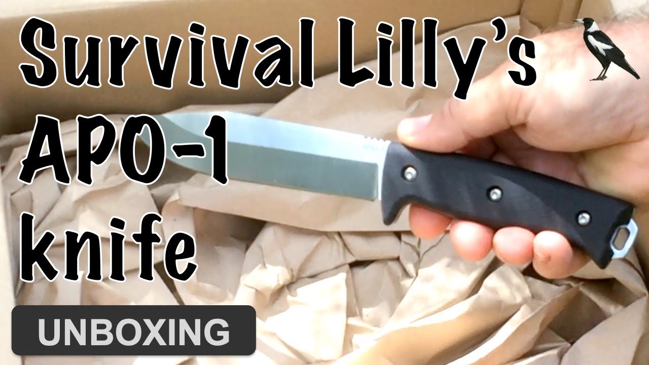 Unboxing Survival Lilly’s Knife Batoning and Knifethrowing the APO1