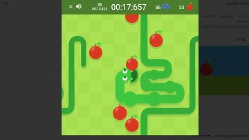google snake game infinity mode (slow) 50 apples 00:28:009