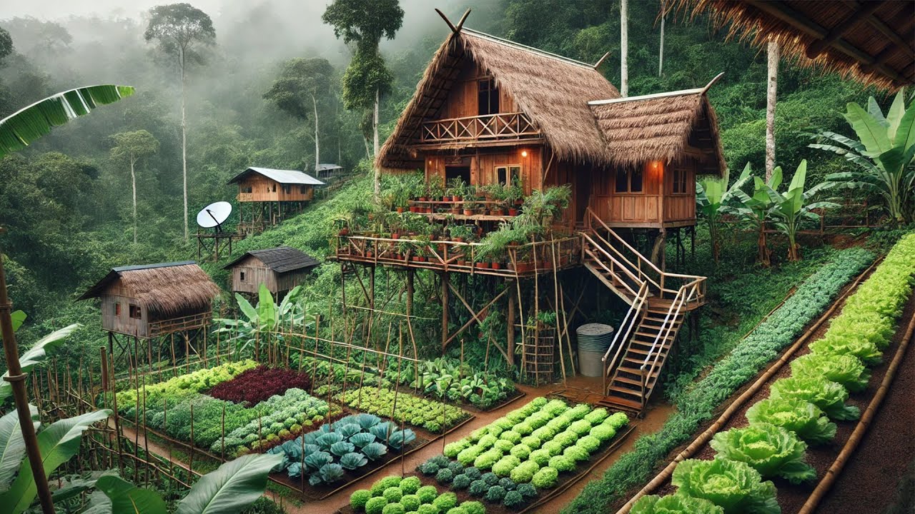 I BUILT A WARM SHELTER IN THE RAIN FOREST, HUNTED AND COOKED - 3 MONTH SOLO SURVIVAL