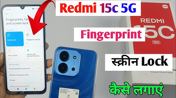 Redmi 15c 5g fingerprint screen lock /fingerprint lock setting in redmi 15c / redmi 15c fingerprint