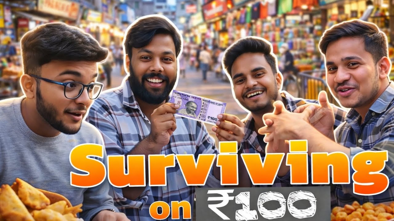 SURVIVING 6 HOURS ON ₹100! (3 MEALS INCLUDED) 😱 | SAMAJ | 