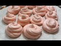 Merenguitos / Pink merengue cookies #merenguitos #merenguecookies #merengue