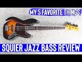 Squier 60's Jazz Bass REVIEW - My top 5 favorite things about the bass and should you buy it?!