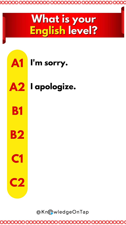 What is your English level? #english #ielts #cefr