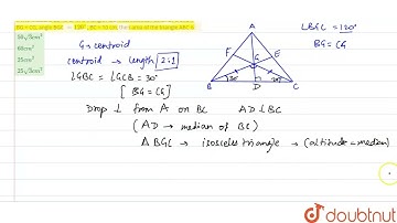 If two medians BE nd CF of a triangle ABC, intersect each other at G and if BG = CG, angle BGC =...
