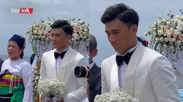 Thủ môn Bùi Tiến Dũng khóc trong lễ cưới