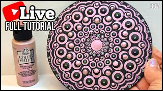 “Dolly” New Folk Art Rose Gold Flash! Color Shift Mandala Tutorial! REAL TIME Step-By-Step @JaDeLRocks